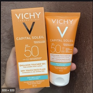 Kem Chống Nắng Vichy Capital Soleil SPF50 50ml chính hãng - kem chống nắng vichy cho da dầu,nhạy cảm[Mẫu Mới]