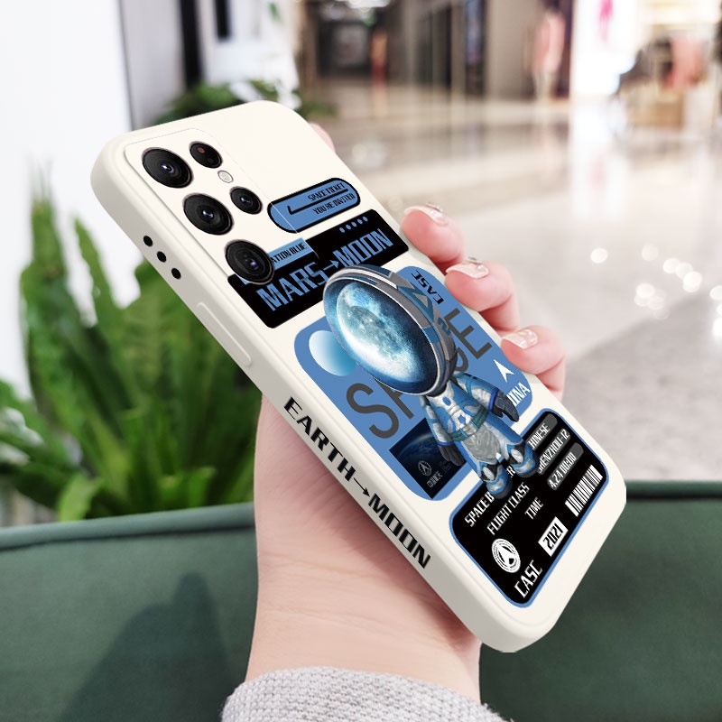 Ôp Điện Thoại Họa Tiết Phi Hành Gia Cho samsung galaxy s23 s22 fe ultra plus Ốp