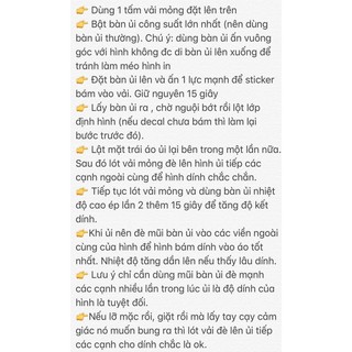 Hình dán nhiệt đủ size - san francisco