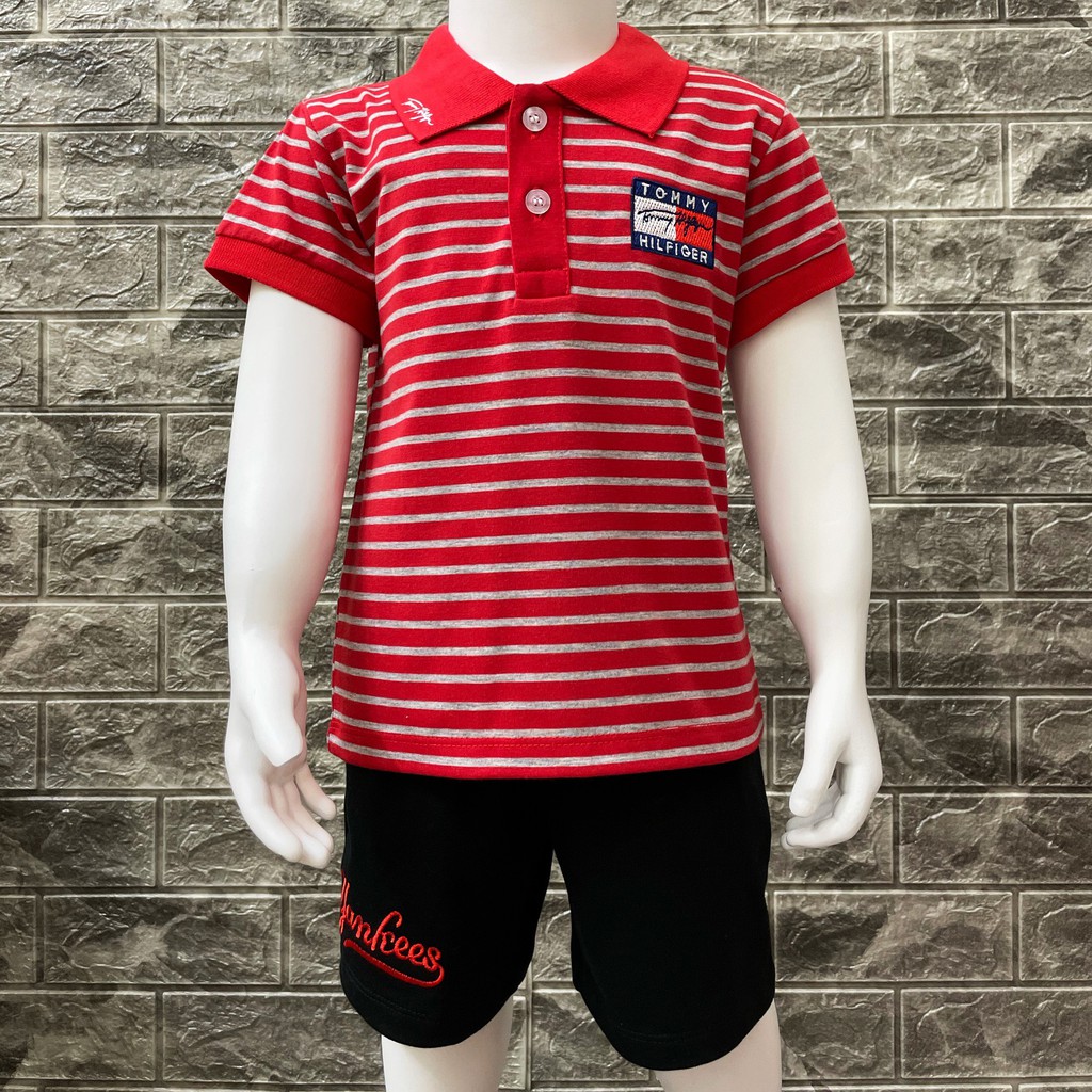 Áo thun polo bé trai size đại 16 - 38kg | 6 Màu | TOM07Y