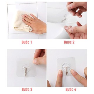 Combo 10 móc dán tường cường lực siêu dính, siêu chắc