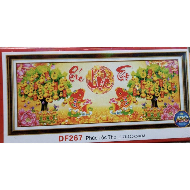 Tranh đính đá Phúc Lộc Thọ DF267