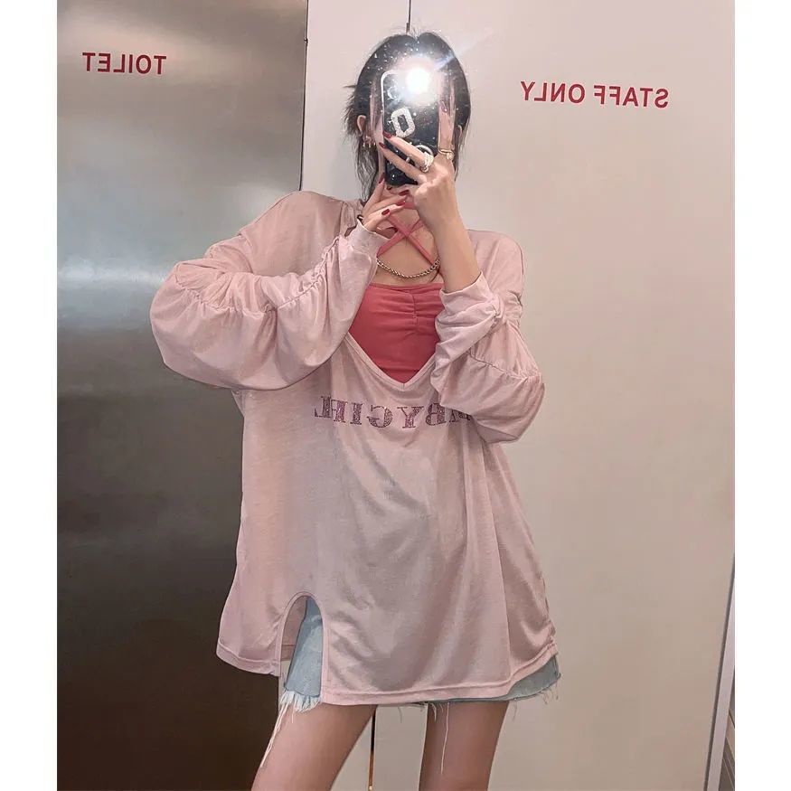 Jiashucheng Áo Thun Dài Tay Chống Nắng Điều Hòa Không Khí Thiết Kế Phong Cách Mới Kiểu Pháp Cho Nữ