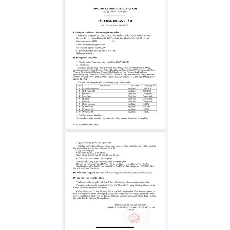 Enzym kids giúp bé ăn ngon ,tăng cân, tăng đề kháng