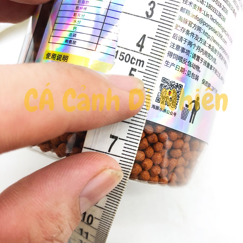 Thức ăn cá la hán Porpoise lên đầu và màu 180 gram 500 ML - Cám cá heo