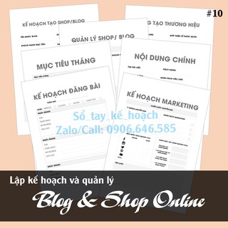 💖Sổ tay công việc 💖 Sổ tay lập kế hoạch và phát triển shop online khổ B5 (17,6 x 25cm)_120 trang – In bằng giấy trắng