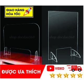 Tấm Chắn Giọt Bắn Cho Bàn Văn Phòng, Bàn Giao Dịch, Nhà Hàng Bằng Mica Trong Suốt nhiều Kích Thước