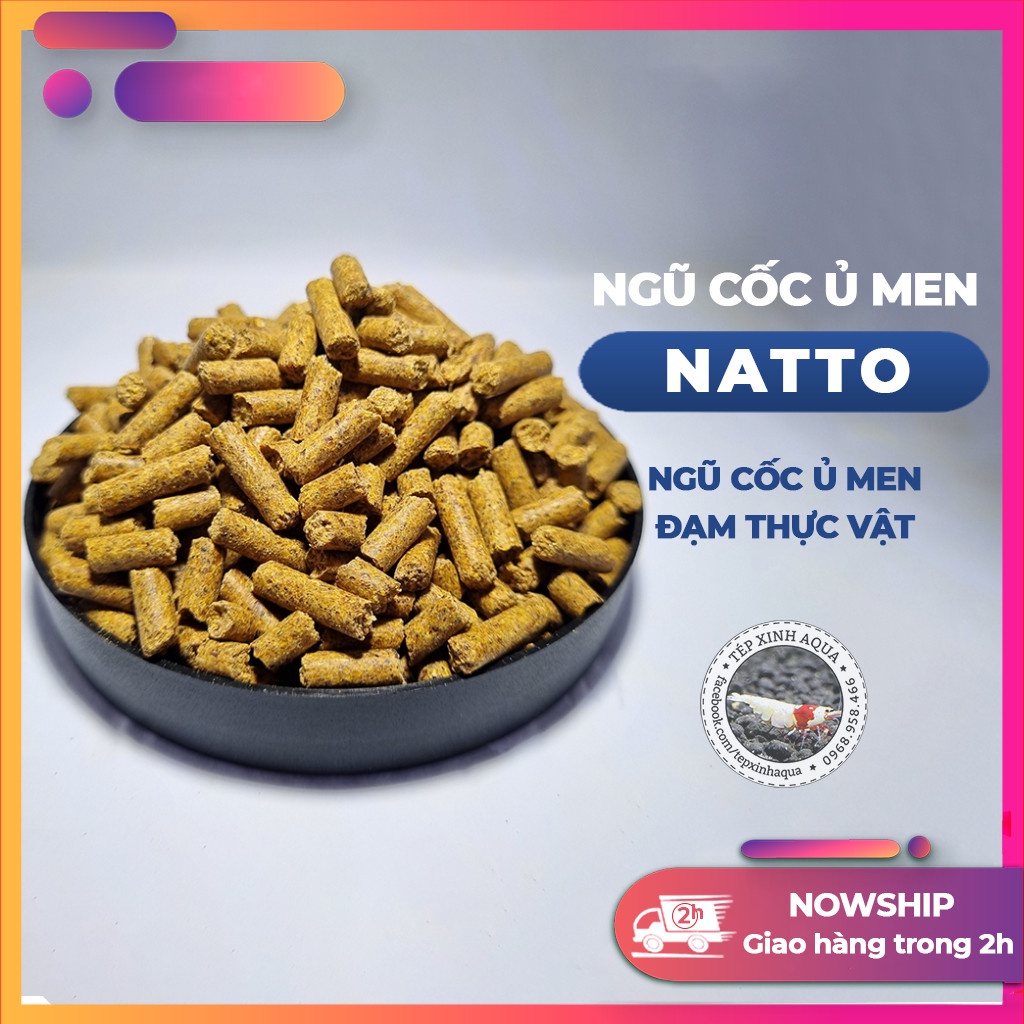 Thức ăn tép cảnh - Ngũ cốc ủ men Natto - Đạm thực vật [Tép Xinh Aqua]