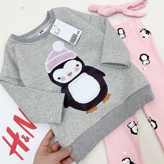 Xả lỗ set bộ nỉ kèm nơ bé gái