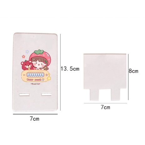 Giá đỡ điện thoại mica gấu thỏ cherie berie GDMC40 gấu dâu tây lotso thỏ stella cáo lina dễ thương trong suốt hoạt hình