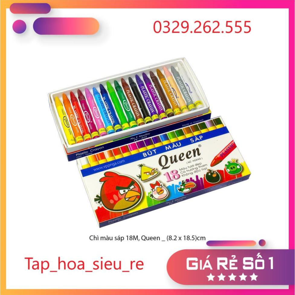 (Rẻ Vô địch) Bút sắp màu Queen 18 màu siêu đẹp