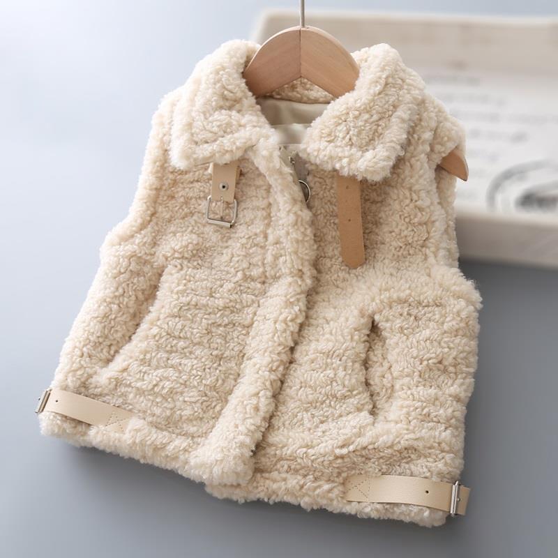 Áo Vest Len Lông Cừu Giữ Ấm Thời Trang Thu Đông Cho Bé Gái