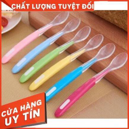 Thìa Ăn Silicon Trong Suốt Siêu Mềm Sâu Lòng Giúp Bé Ăn Dặm Dễ Dàng , Ngon Miệng, An Toàn