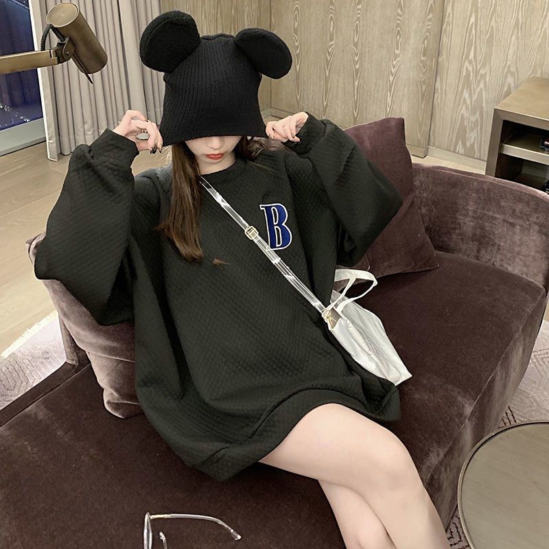 Áo sweater nữ dài tay in hình bánh quế thời trang Hàn Quốc