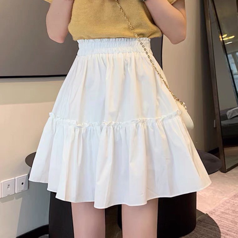 Chân váy nữ 2 tầng xòe ngắn nhún bèo | BigBuy360 - bigbuy360.vn