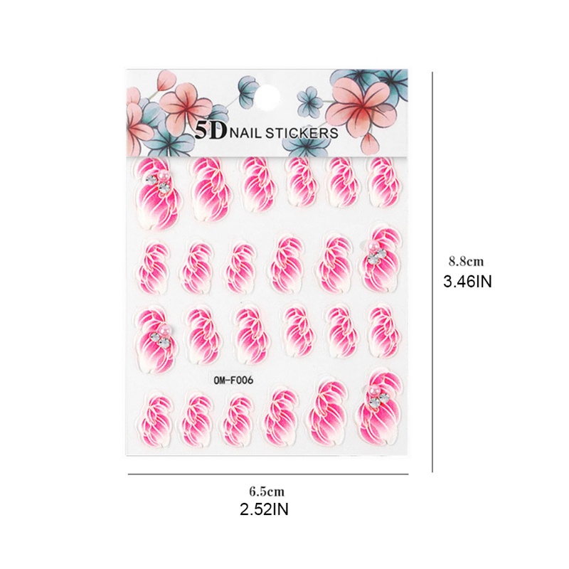 Miếng Dán Trang Trí Móng Tay Họa Tiết Hoa Xinh Xắn DIY