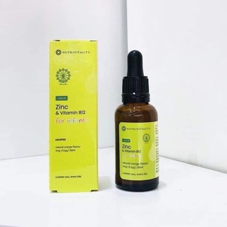 Kẽm giọt Nutrivitality Zin C + Vitamin B12 cho bé từ sơ sinh 30ml Anh