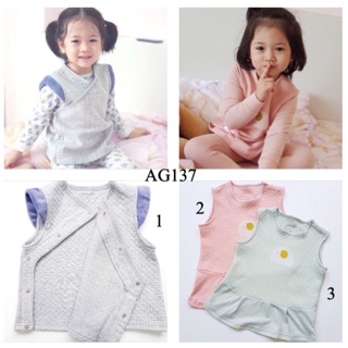 1-4 tuổi: Áo gile chần bông LILLE HAVEN xuất Hàn bé gái, bé trai