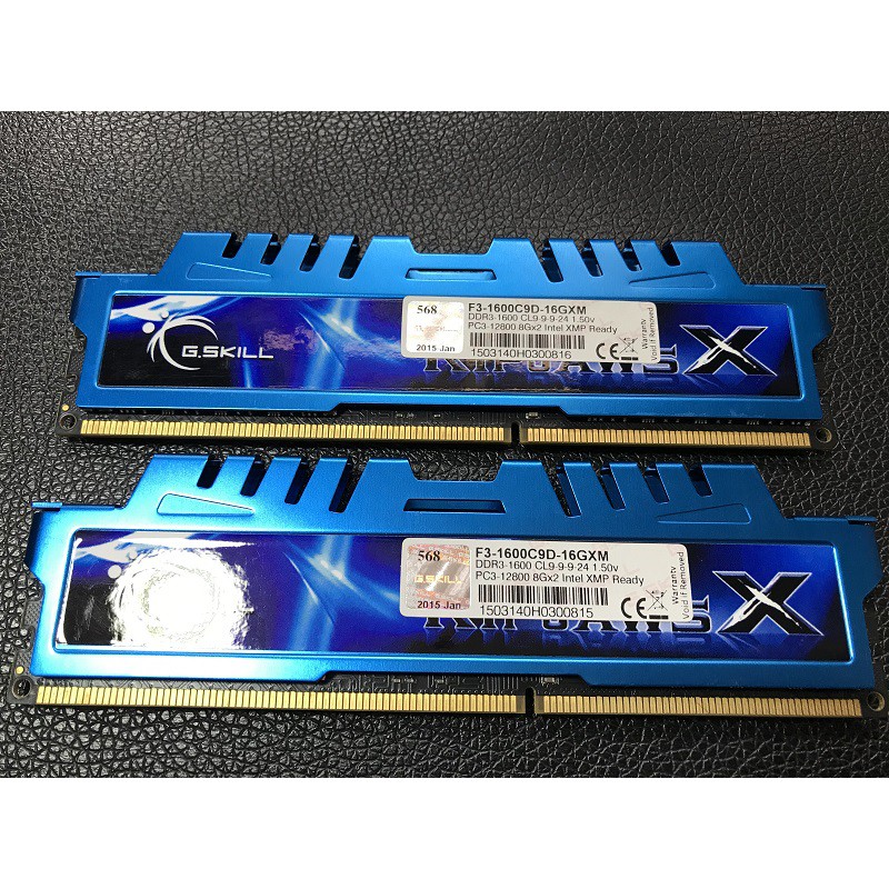 Ram tản nhiệt 8Gb DDR3 bus 1333 hoặc overclock tới 1600, ram bộ hiệu GSKILL RIPJAW, bảo hành 36 tháng