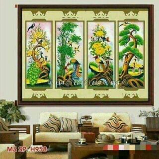 Combo 2tranh Tứ quý H958