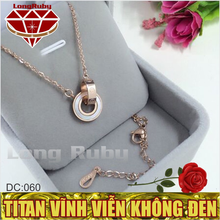 Dây chuyền Cartier Titan nữ cẩn xà cừ sang trọng | Vòng cổ nữ quý phái đẹp Dc060