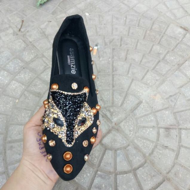 [HÀNG LOẠI 1] Giày Bệt Đính Đá Hình Cáo Xinh Xinh [ẢNH THẬT] | BigBuy360 - bigbuy360.vn
