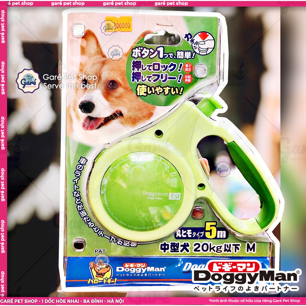 Dây dắt tự động Doggy Man Nhật Bản siêu bền dành cho Chó và Mèo