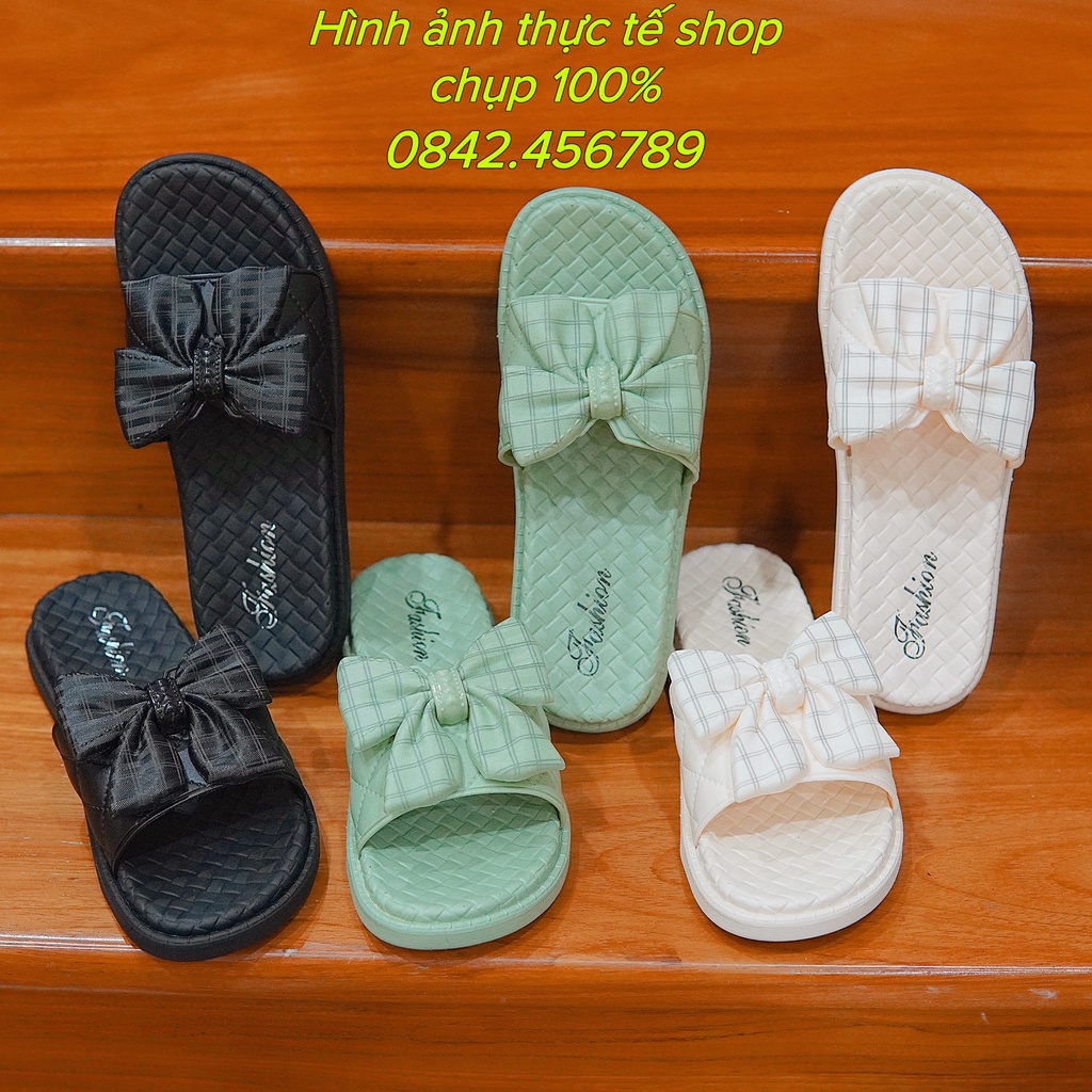 Dép Hình Chiếc Nơ Siêu Xinh Mới Nhất,Dép Quai Ngang Chiếc Nơ Nữ Siêu Mềm Cao Cấp - Cute Hot Nhất 2022