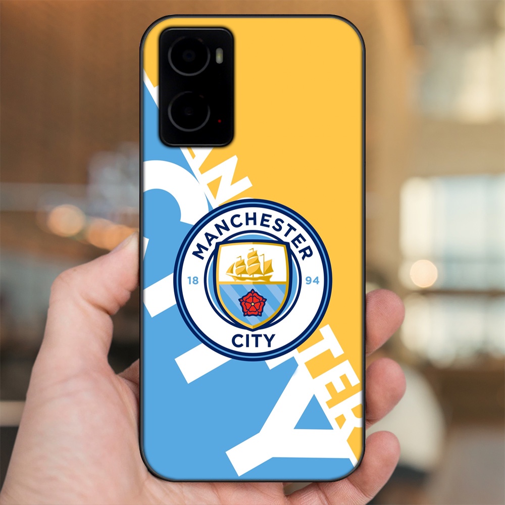 Ốp lưng Oppo A76 viền đen in hình Manchester City MC