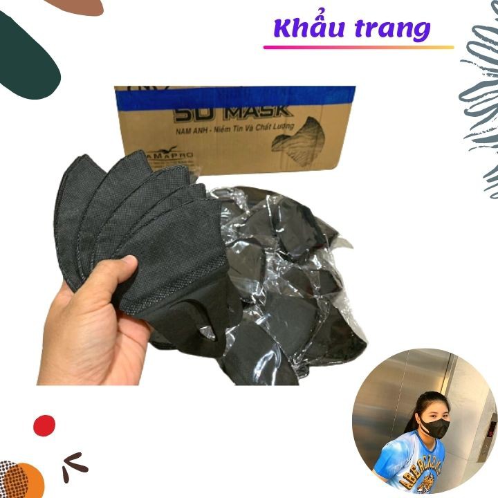 Khẩu trang 5d quai vải Nam Anh - Tomchuakids