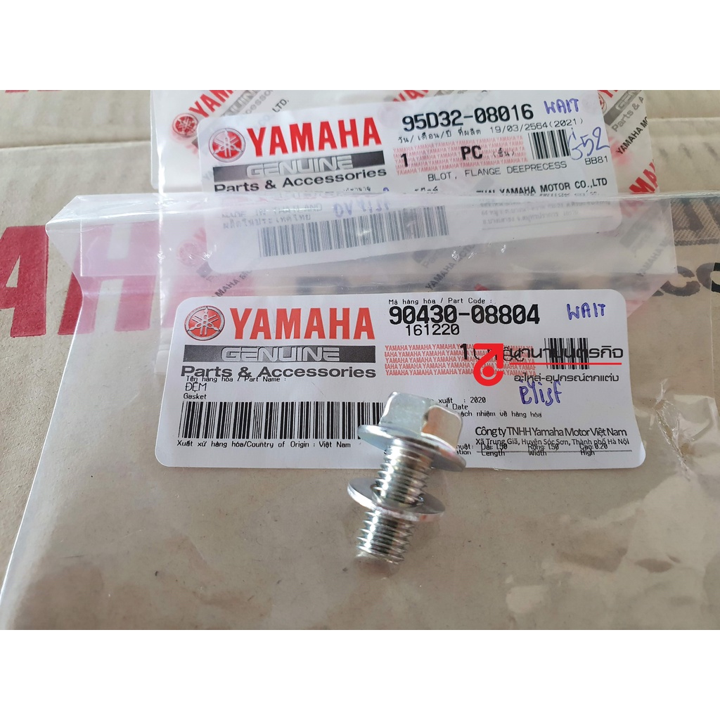 95D3208016-9043008804 Dầu trục sau Bolt-Gasket XMAX NMAX 95D32-08016 / 90430-08804