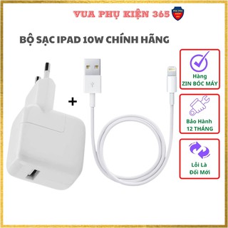 Bộ Sạc 10w iPad 1/2/3/4/5/Pro/Air/Mini, Bộ Sạc Nhanh iPhone CHÍNH HÃNG Cổng USB - Hàng ZIN BÓC MÁY, Bảo Hành 12 Tháng