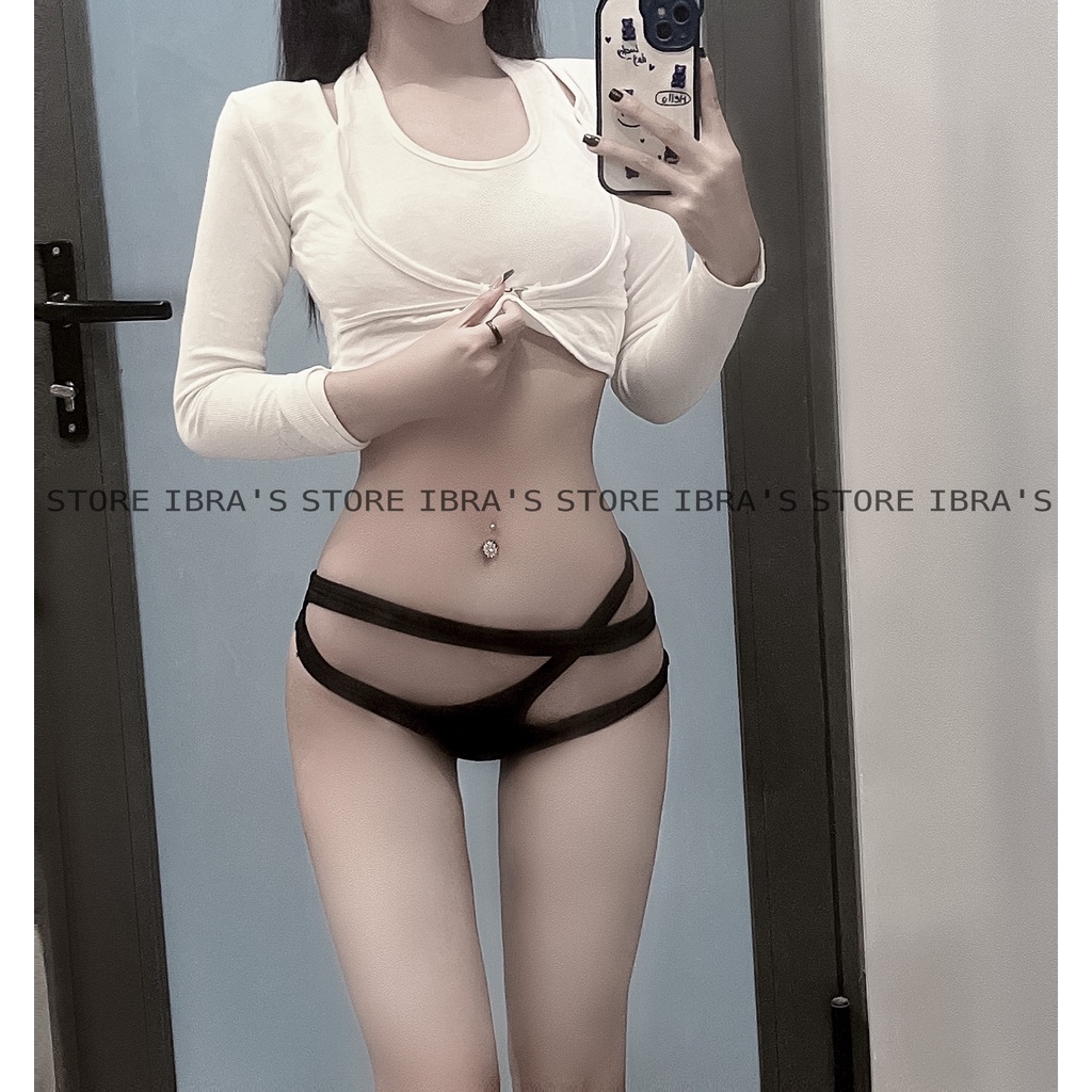 Quần lót nữ sexy iBra's Store cotton trơn cao cấp Quần lót gợi cảm liền mạch chéo hông khoét eo siêu quyến rũ i95