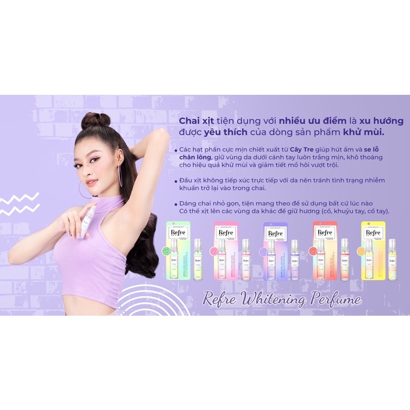 Xịt Khử Mùi Refre Natural Hương Thơm Lâu 20H