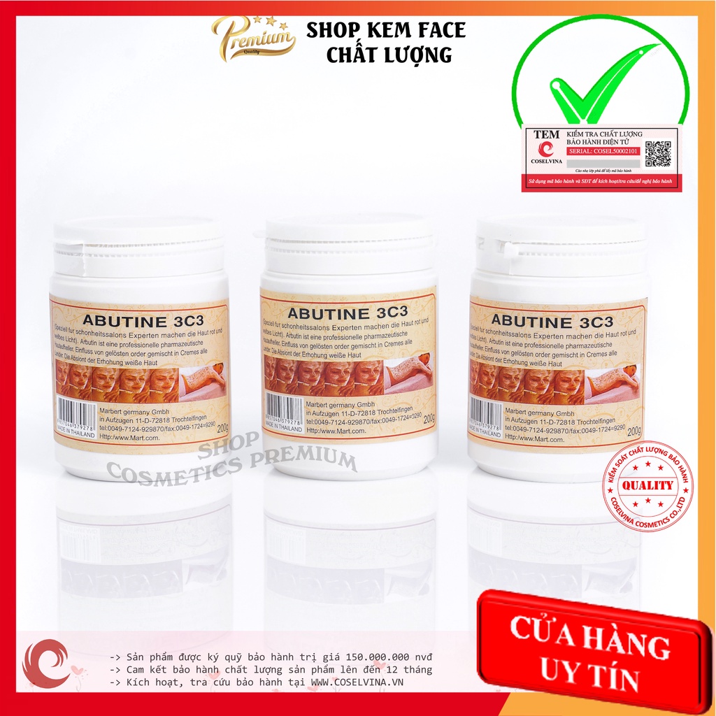 Kem Body kích trắng Abutine 3C3 kích hoạt bảo hành