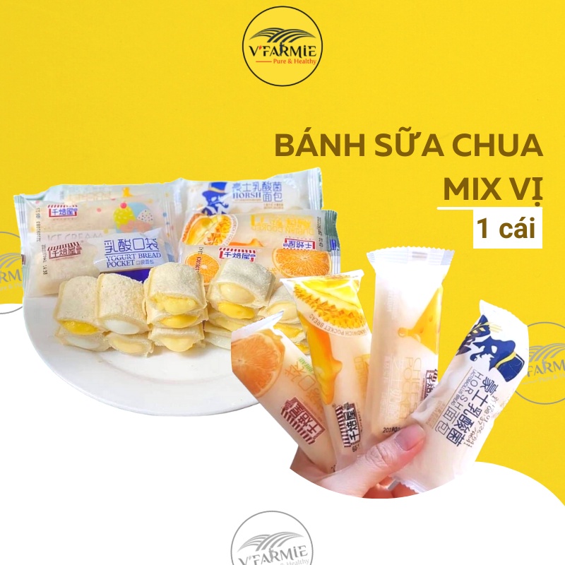 Bánh sữa chua Horsh Đài Loan mix vị phô mai, cam, sầu riêng, ice cream 1 cái