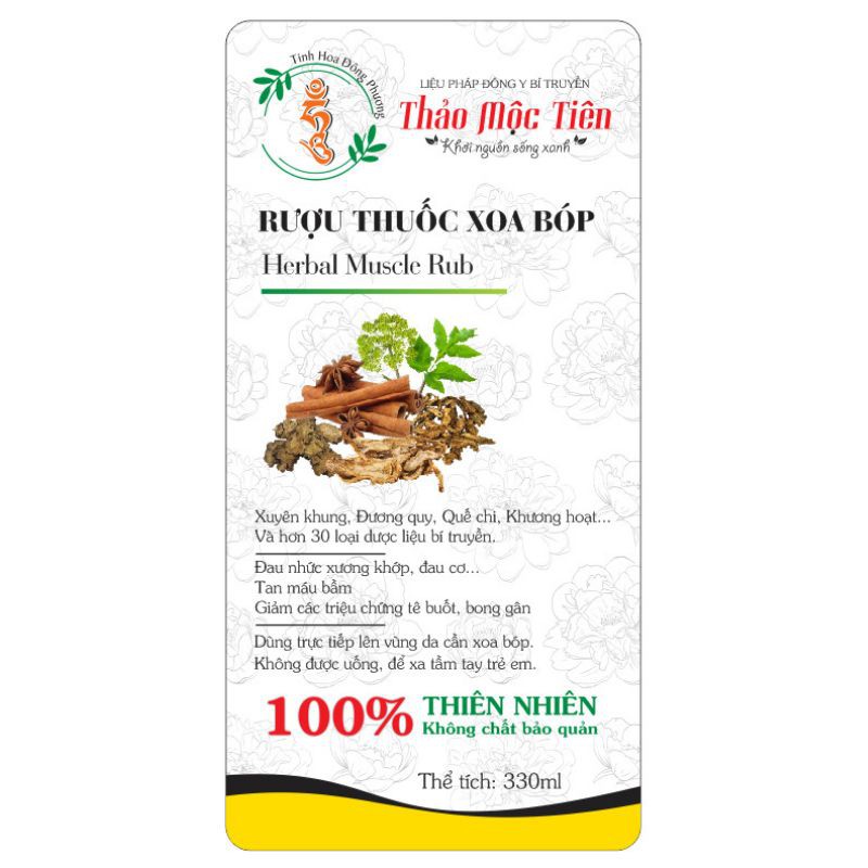 Rượu thuốc xoa bóp