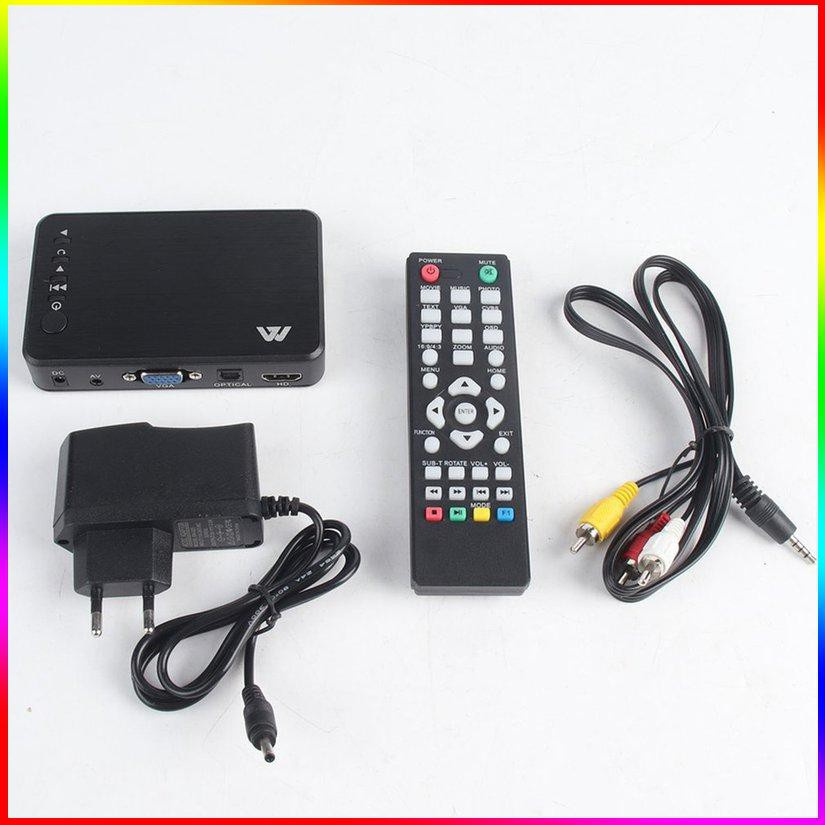 Máy Phát Đa Phương Tiện Full 1080p Hdmi-Compatible Vga Av Usb Mini H7 | BigBuy360 - bigbuy360.vn