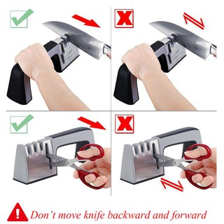 Knife sharpener 4-in-1 Manual System 3 Stage Knife Sharpening Tool