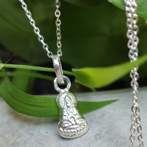 Dây chuyền bạc ta phật quan âm sợi mảnh