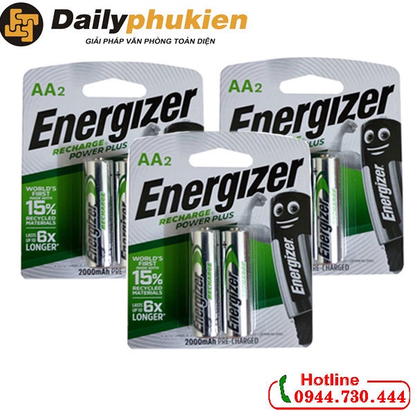 Pin sạc AA Energizer 2000 mAh vỉ 2 viên dailyphukien