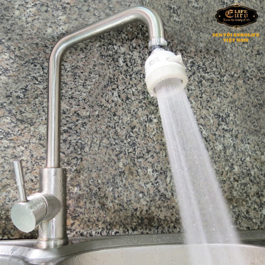 Đầu vòi tăng áp điều hướng 360 độ, 3 chế độ chảy Eurolife EL-TA01