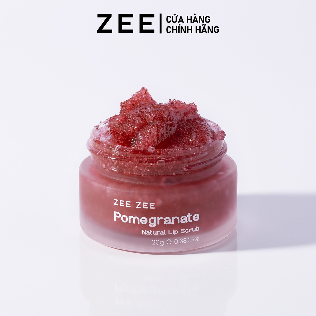 Tẩy da chết môi lựu đỏ ZEE ZEE giúp môi căng mọng mịn màng 20g