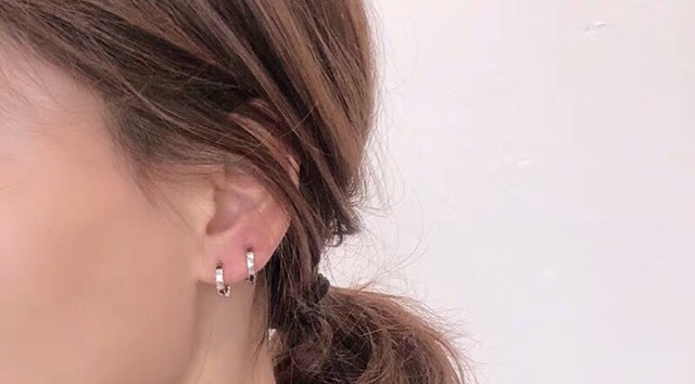 Khuyên tai Nmj tròn không đá đường kính 0,8-1cm bạc ta