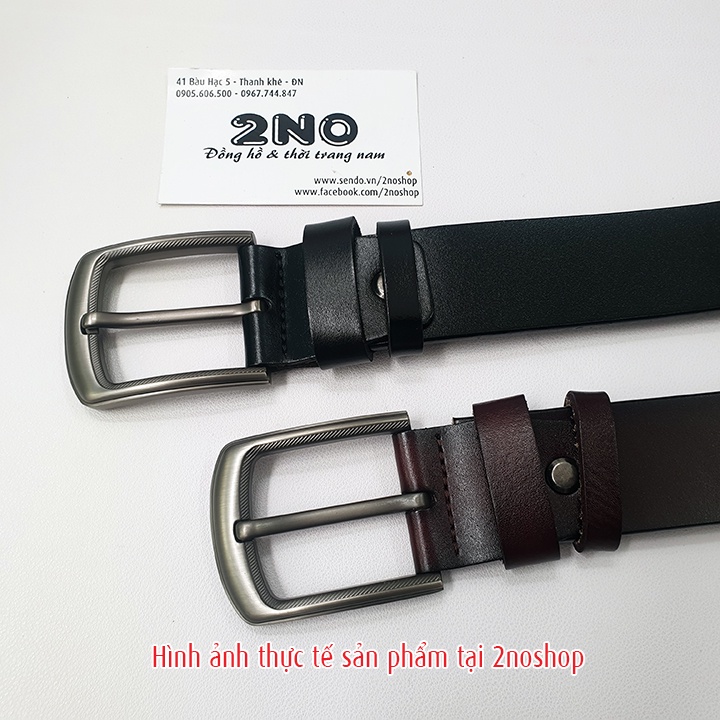 Thắt lưng nam da bò 2 lớp khoá hợp kim không gỉ phong cách cổ điển - TL2203