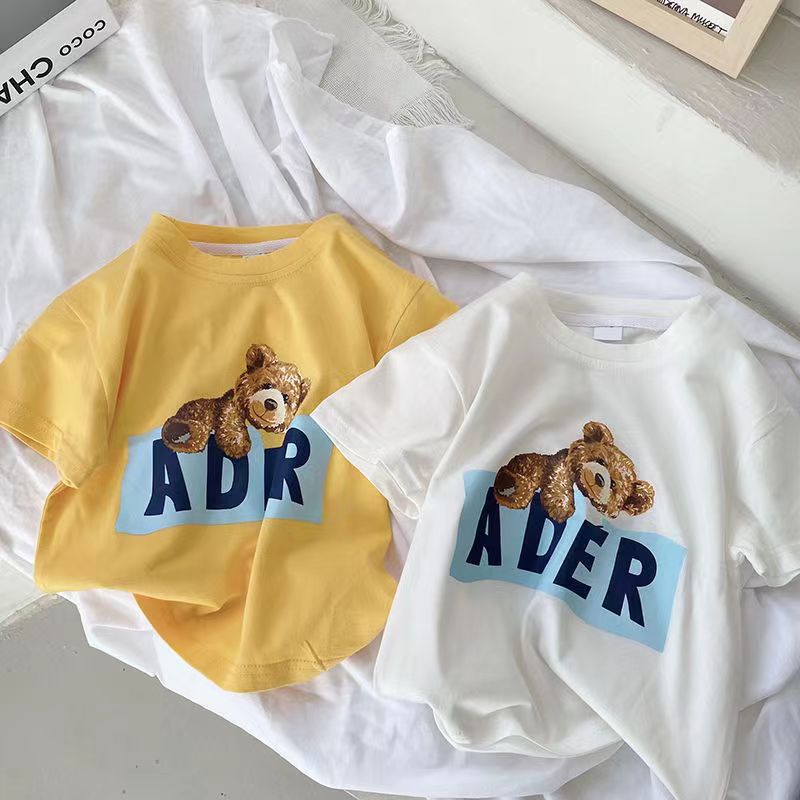 Áo phông nam nữ áo thun gia đình cotton 35-65kg mặc hè cộc tay ADER