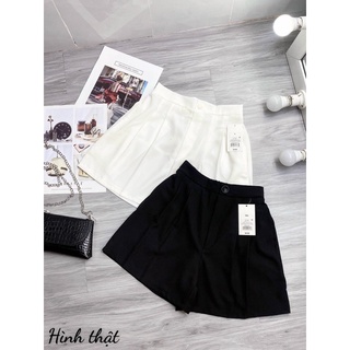 QUẦN SHORT LƯNG CAO XẾP LY - B3U