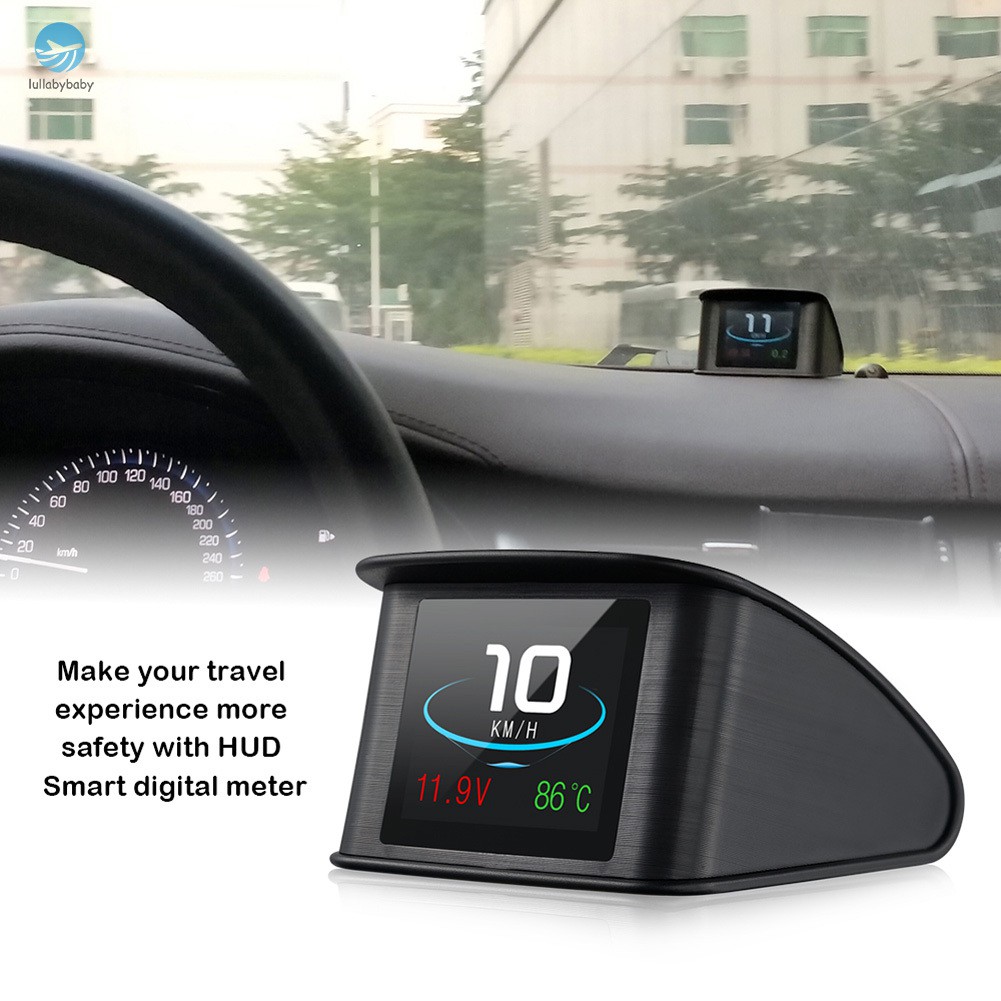 P10 Car HUD Head Up Display Smart Digital Speedometer LCD Display OBD 2 Scanner Diagnostic Tool