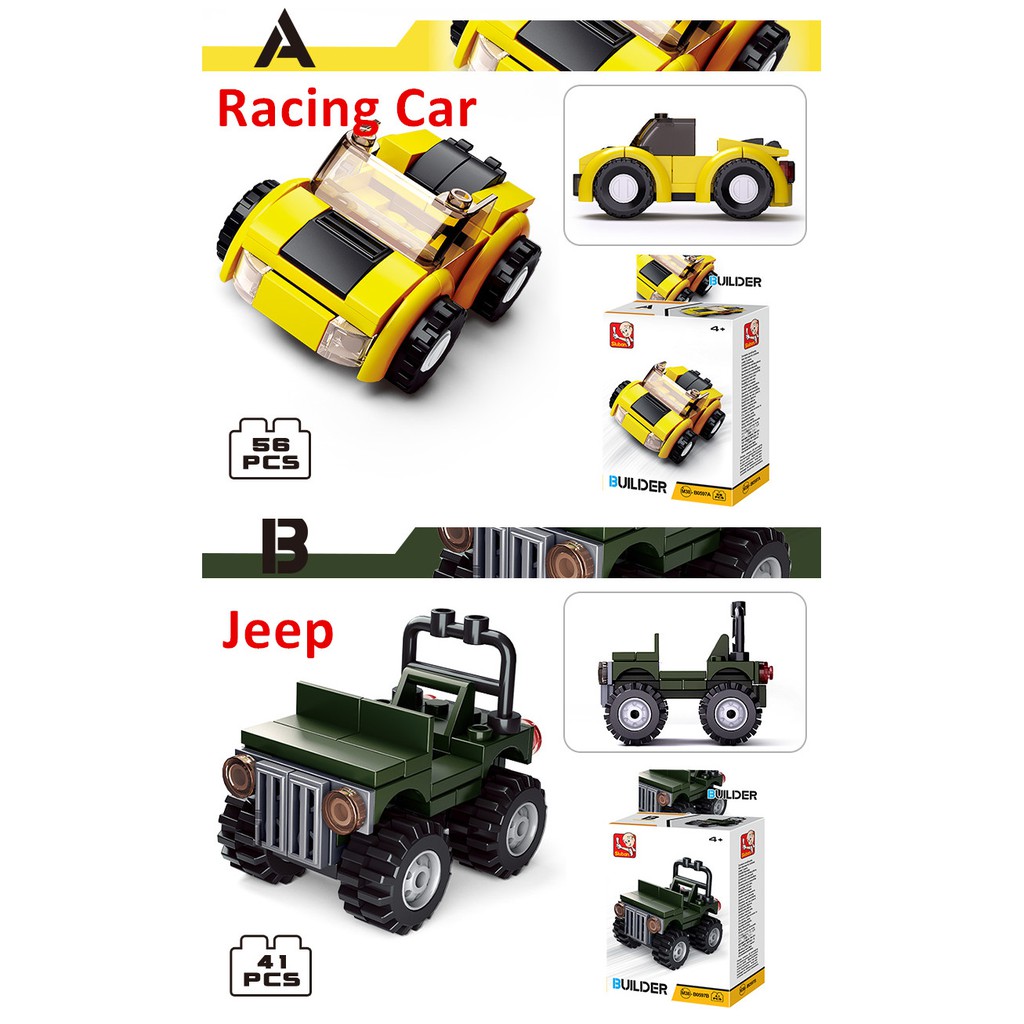 Bộ đồ chơi lắp ghép các phương tiện giao thông 41-392 mảnh đáng yêu cho bé