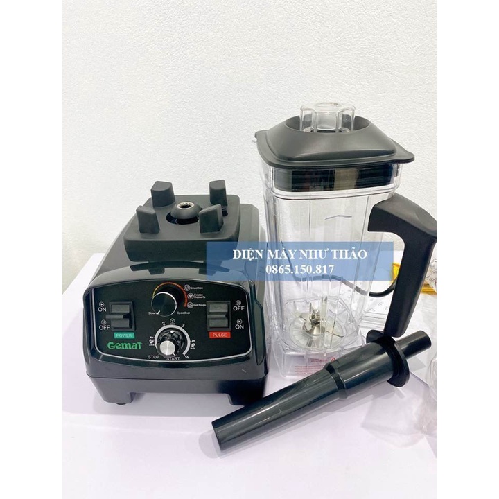(Bảo hành 2 năm)- Máy sinh tố công nghiệp Wintem / Gemat  2200W 100% động cơ đồng 9535- xay được đá và đồ cứng